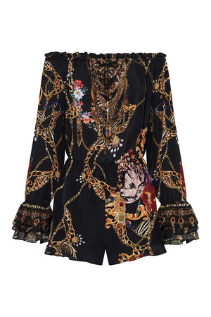 DROP SHOULDER FRILL PLAYSUIT A NIGHT IN THE 90S