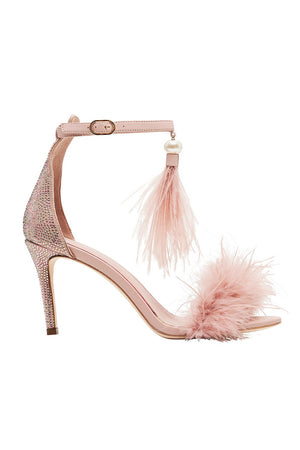 FEATHERED HEEL SOLID PINK