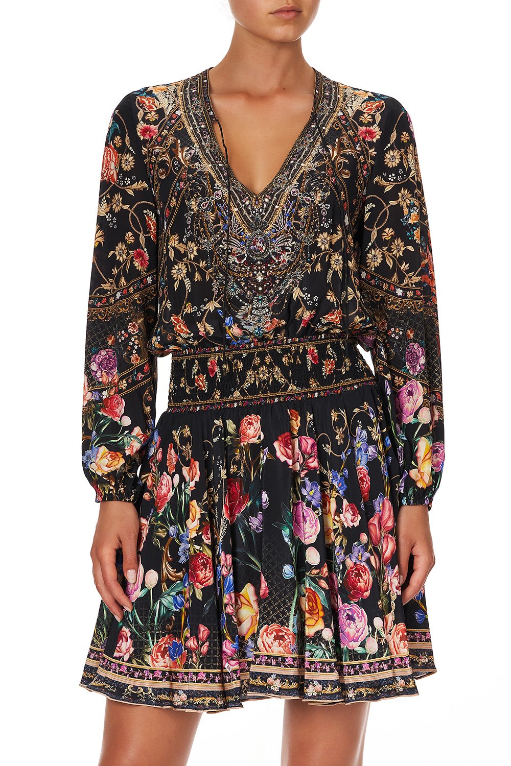 SHIRRED RELAXED SHORT DRESS BLUSHING MANOR