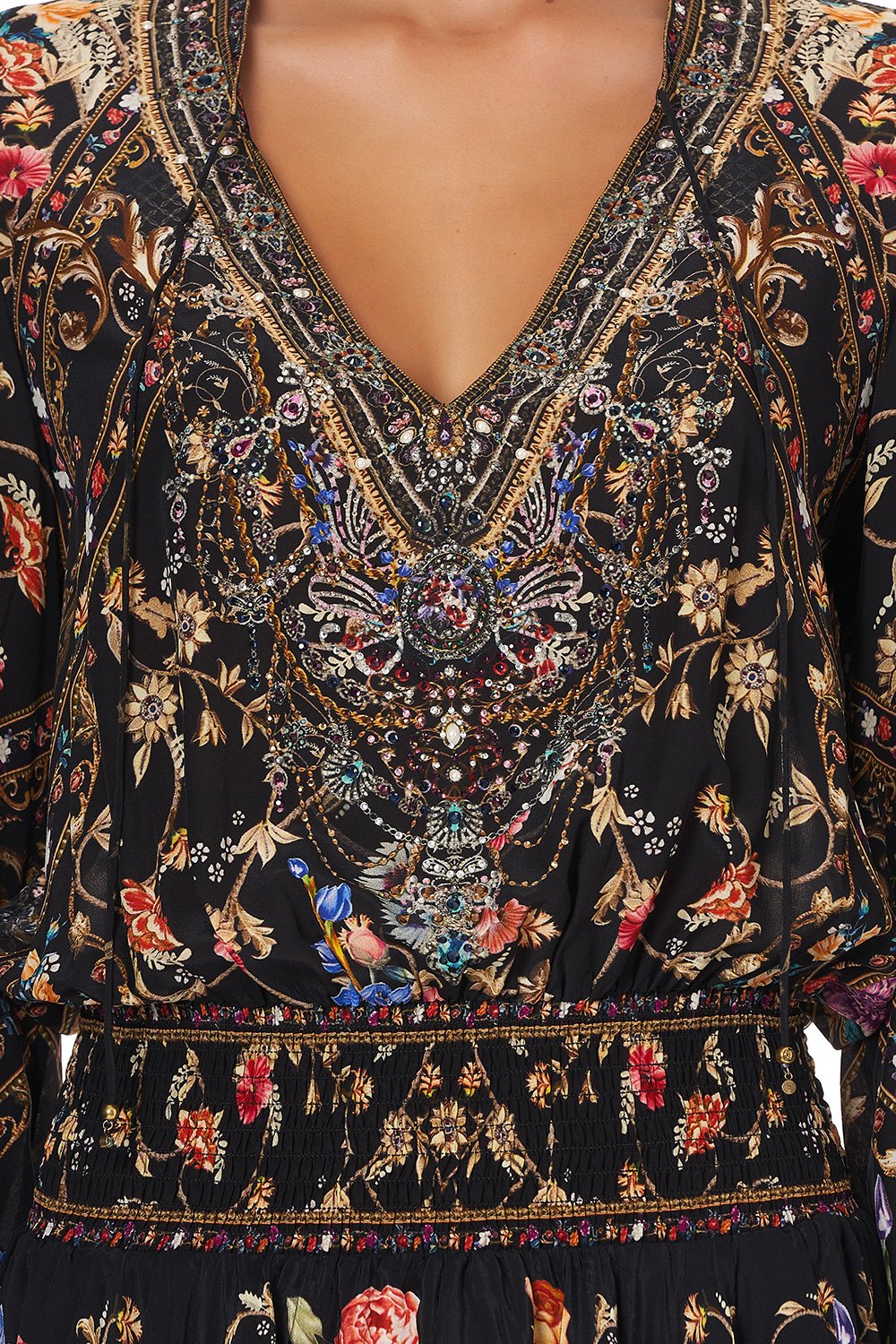 SHIRRED RELAXED SHORT DRESS BLUSHING MANOR