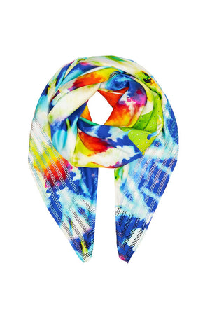 LARGE SQUARE SCARF HYPED UP HIPPIE