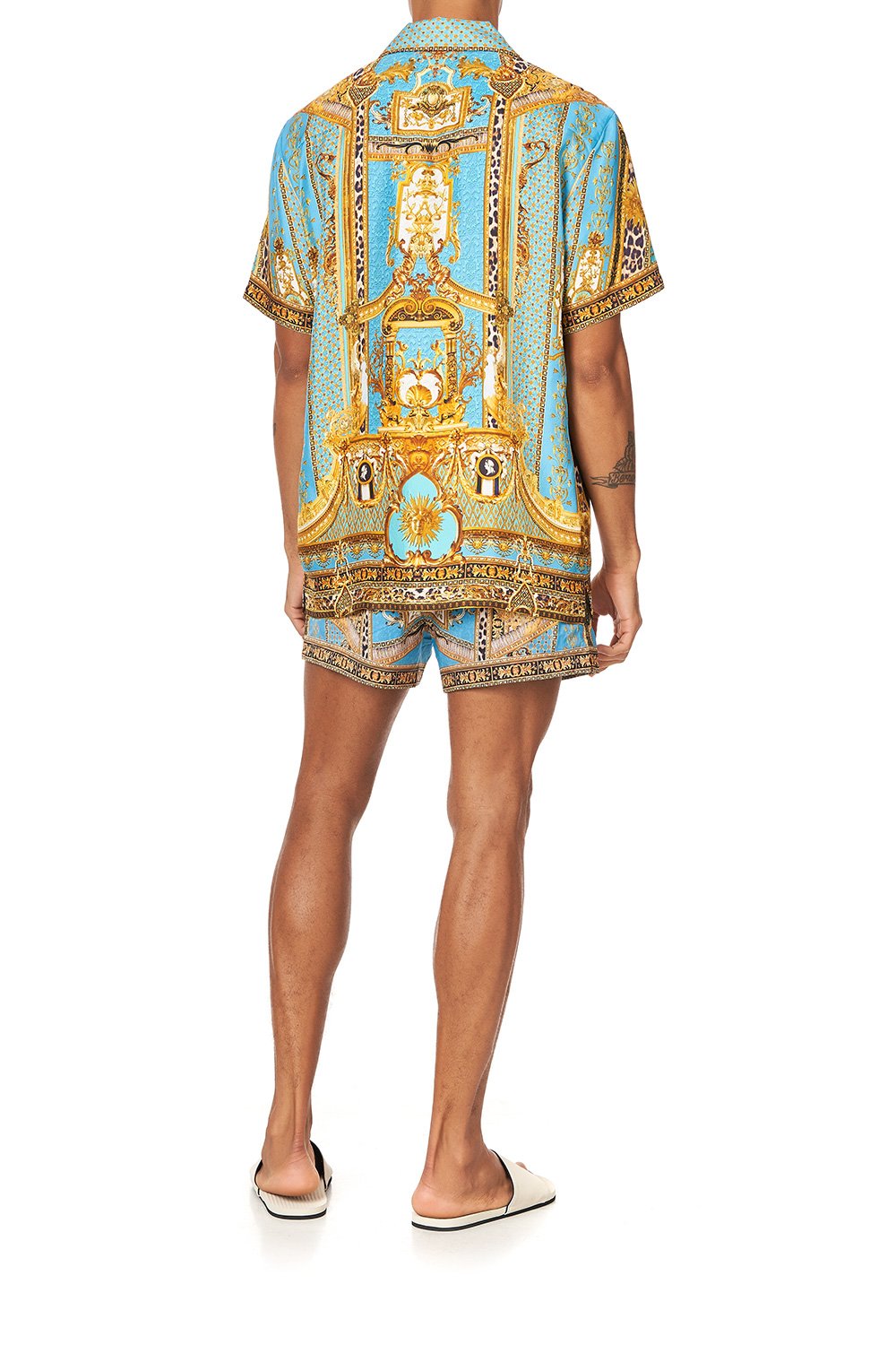 SHORT SLEEVE CAMP COLLARED SHIRT DRIPPING IN DECADENCE