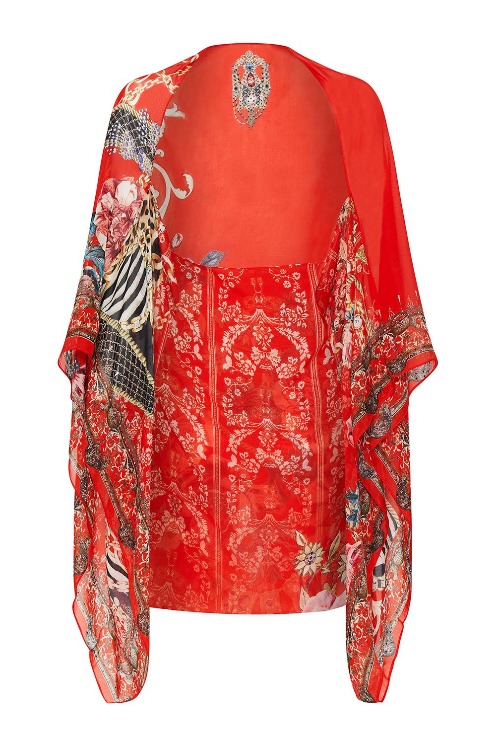 SILK SHRUG AND THE QUEEN WORE RED