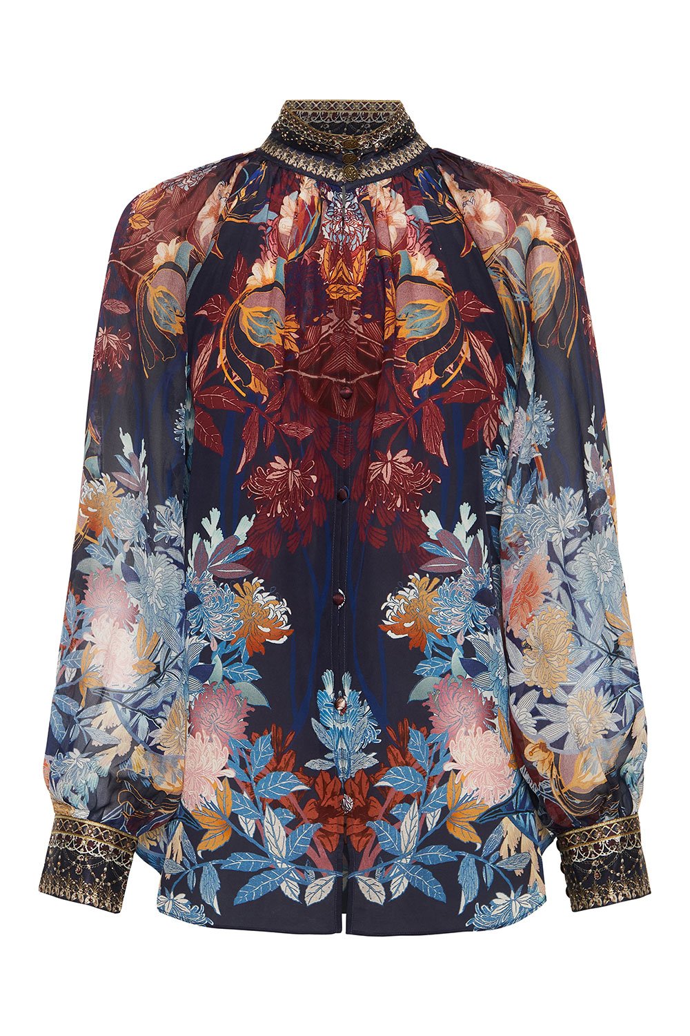 RAGLAN BUTTON UP SHIRT NOUVEAU NIGHTS