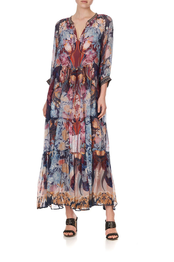 LONG GATHERED PANEL DRESS THE SMOKING LOUNGE main image 0