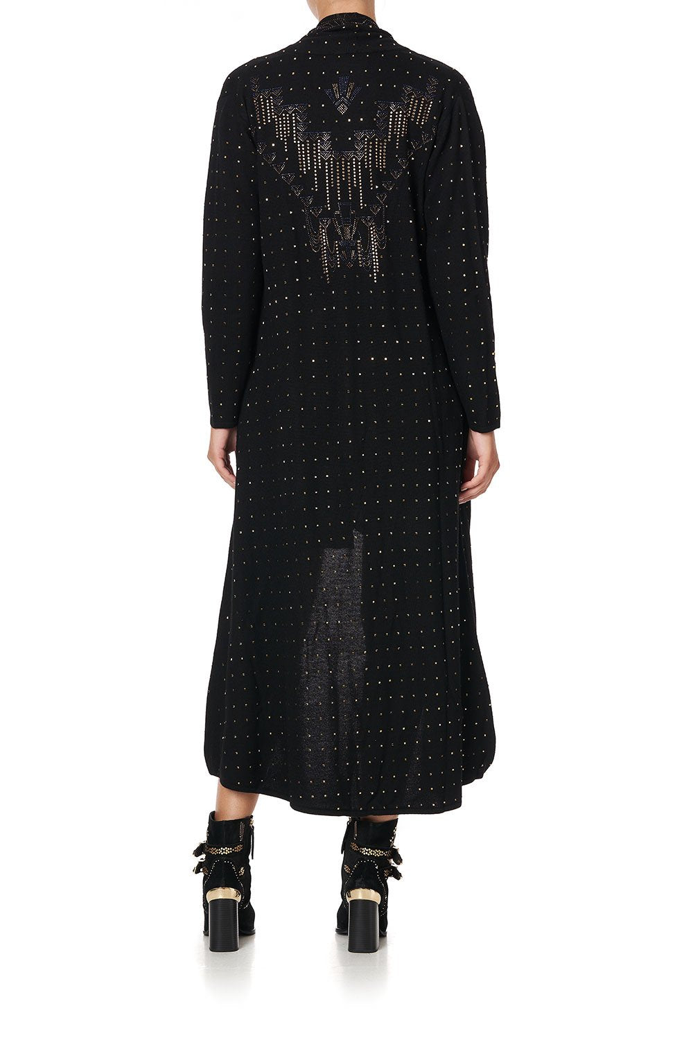 LONG KNITTED CASUAL CARDIGAN GOTHIC GODDESS
