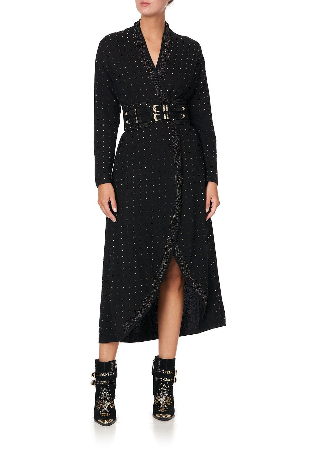 LONG KNITTED CASUAL CARDIGAN GOTHIC GODDESS