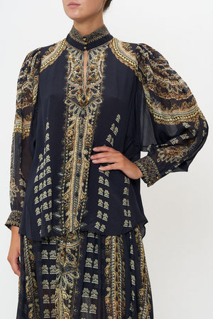 DROP SLEEVE SWING BLOUSE ITS ALL OVER TORERO