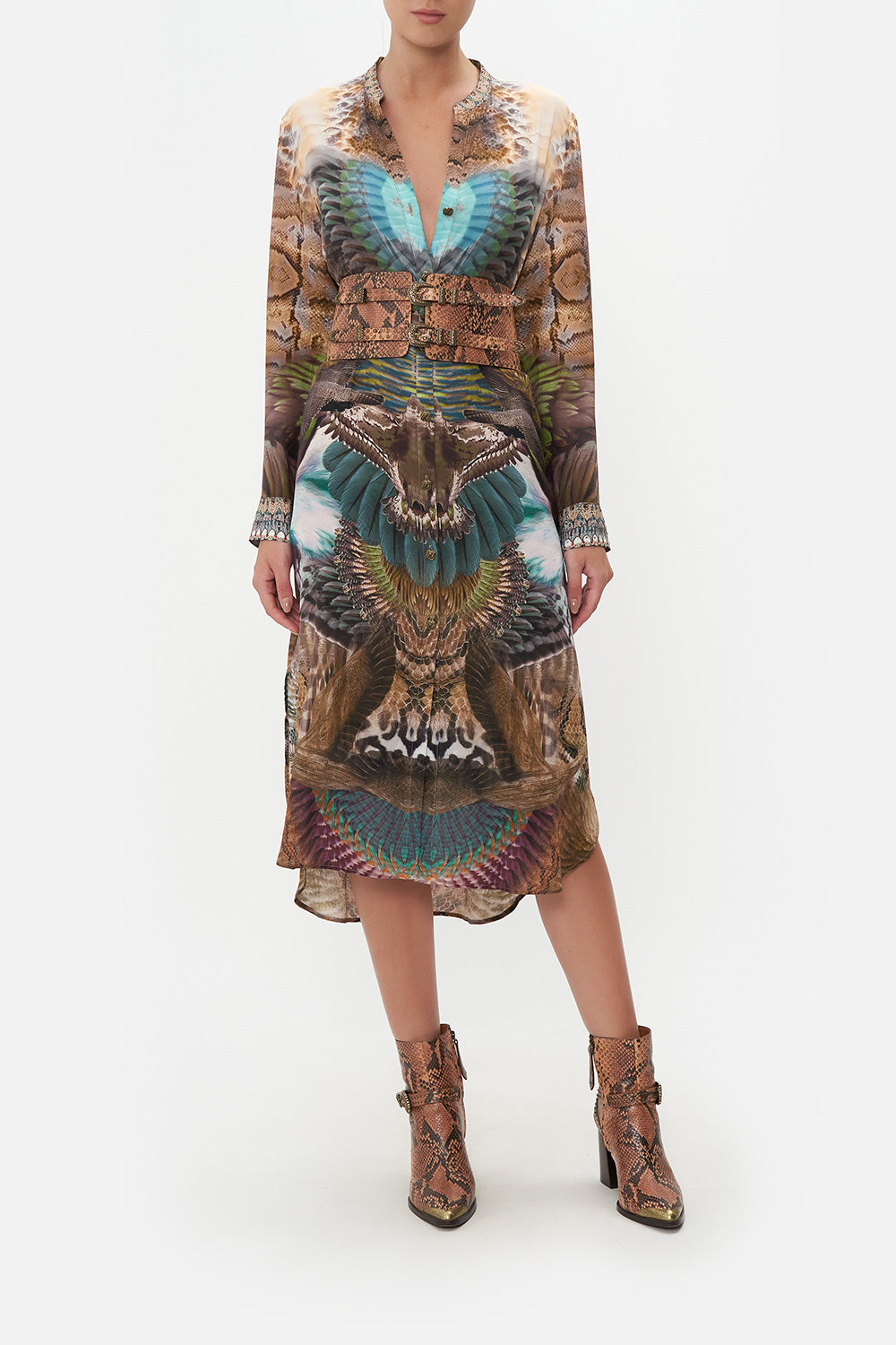 MID LENGTH SHIRT DRESS CALL OF THE FALCON