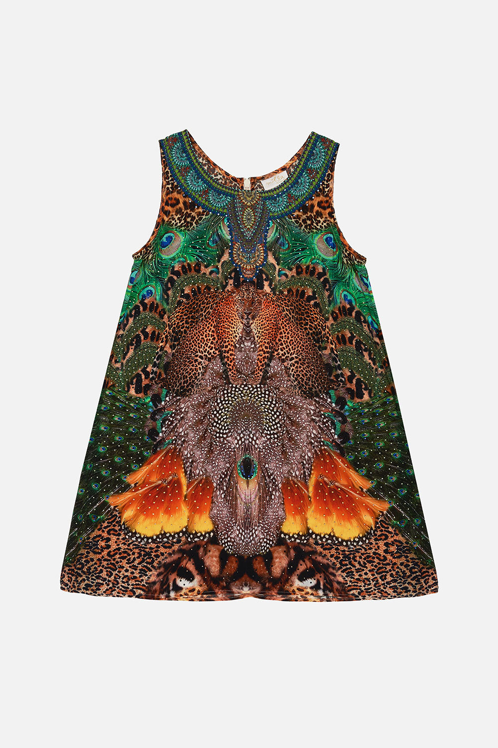 KIDS SHIFT DRESS 12-14 SURREALIST XANADU