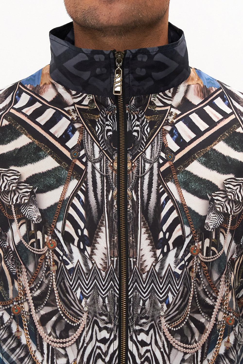 COLLARED ZIP THROUGH BOMBER JACKET KNIGHT OF THE WILD