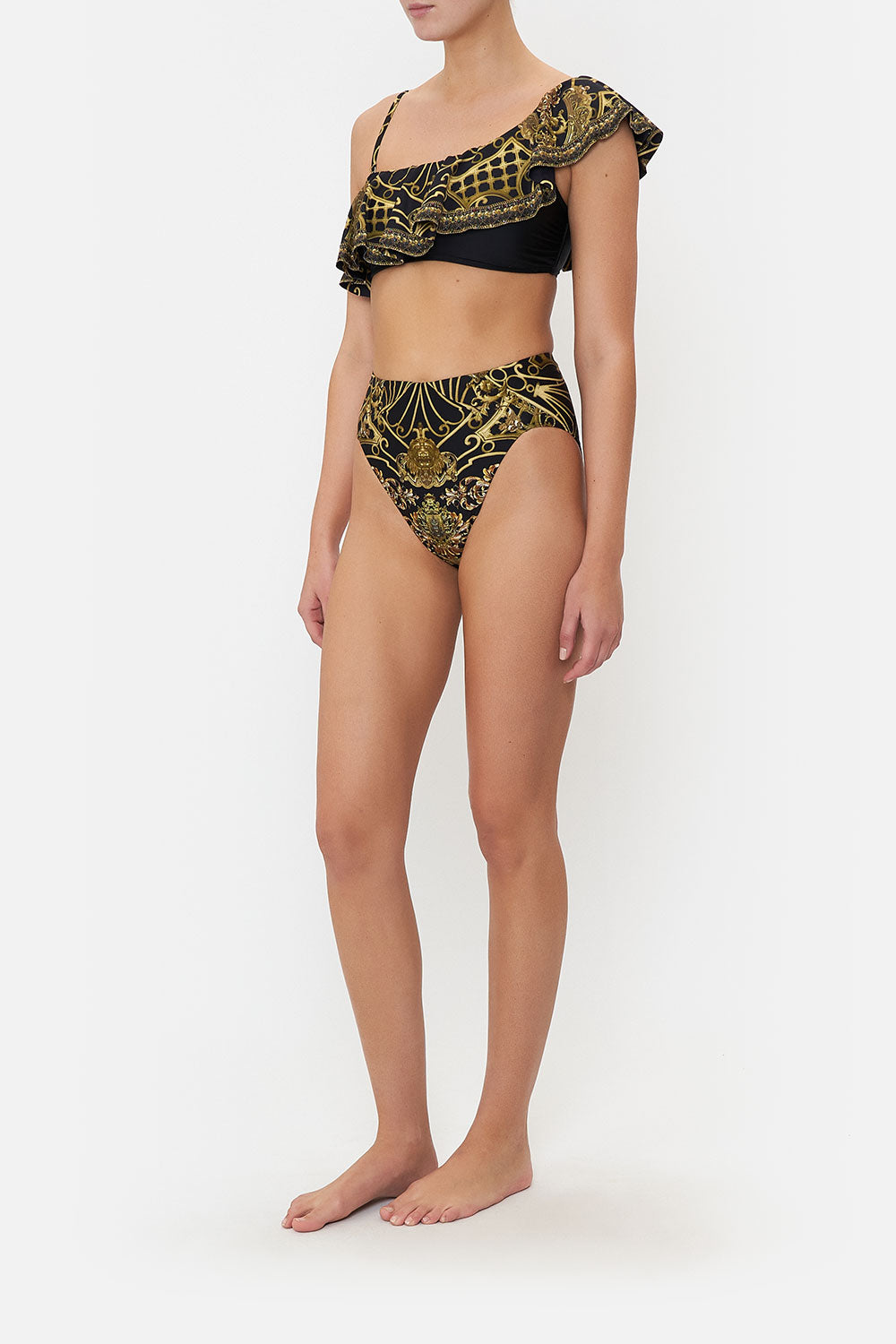 ONE SHOULDER FRILL BRA SHADOWS OF ARMADA