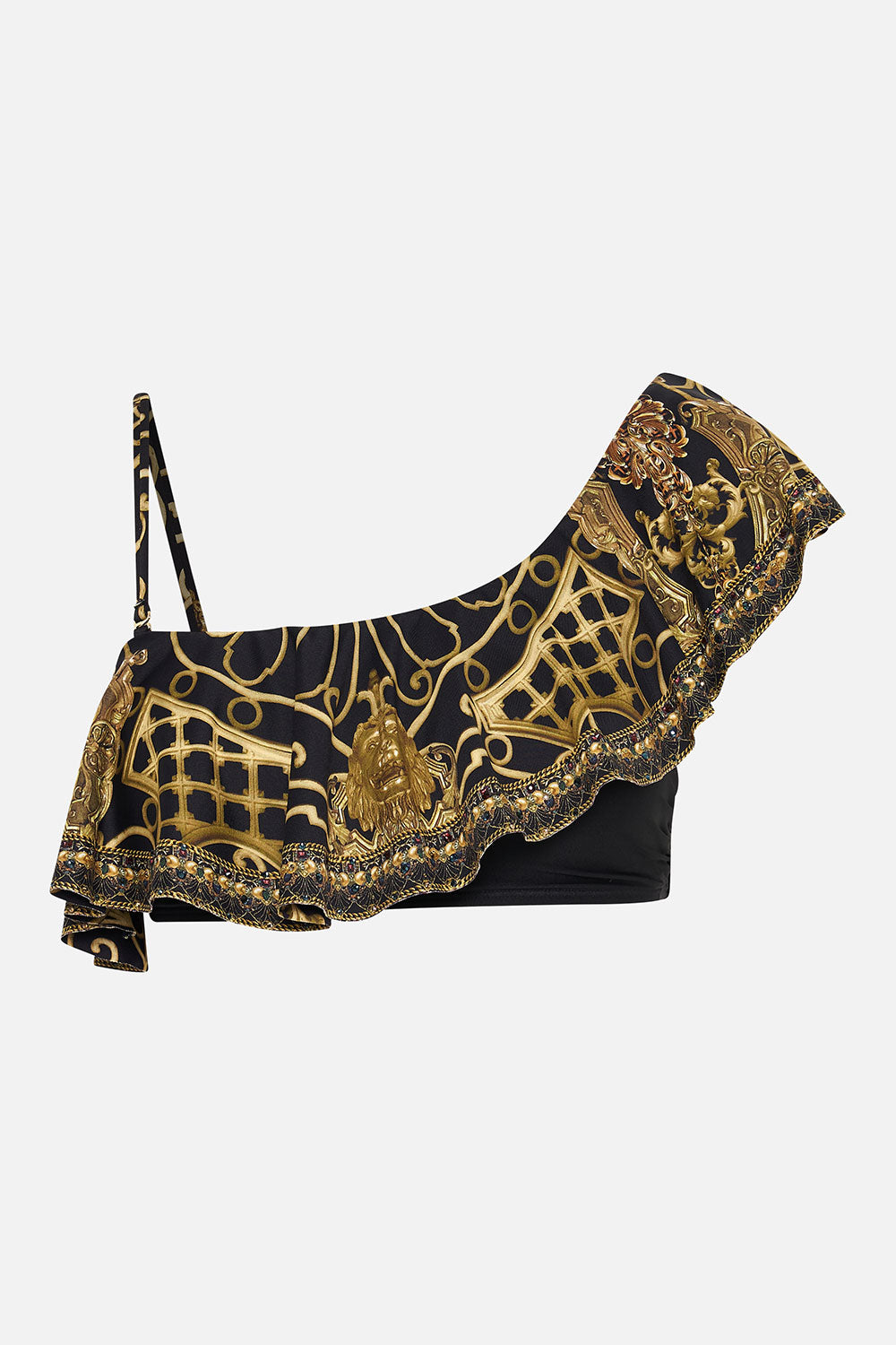 ONE SHOULDER FRILL BRA SHADOWS OF ARMADA