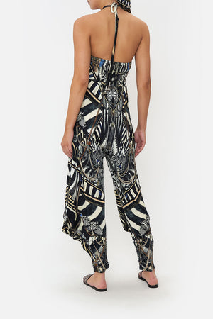 DRAPED PANT JUMPSUIT WITH HARDWARE KNIGHT OF THE WILD