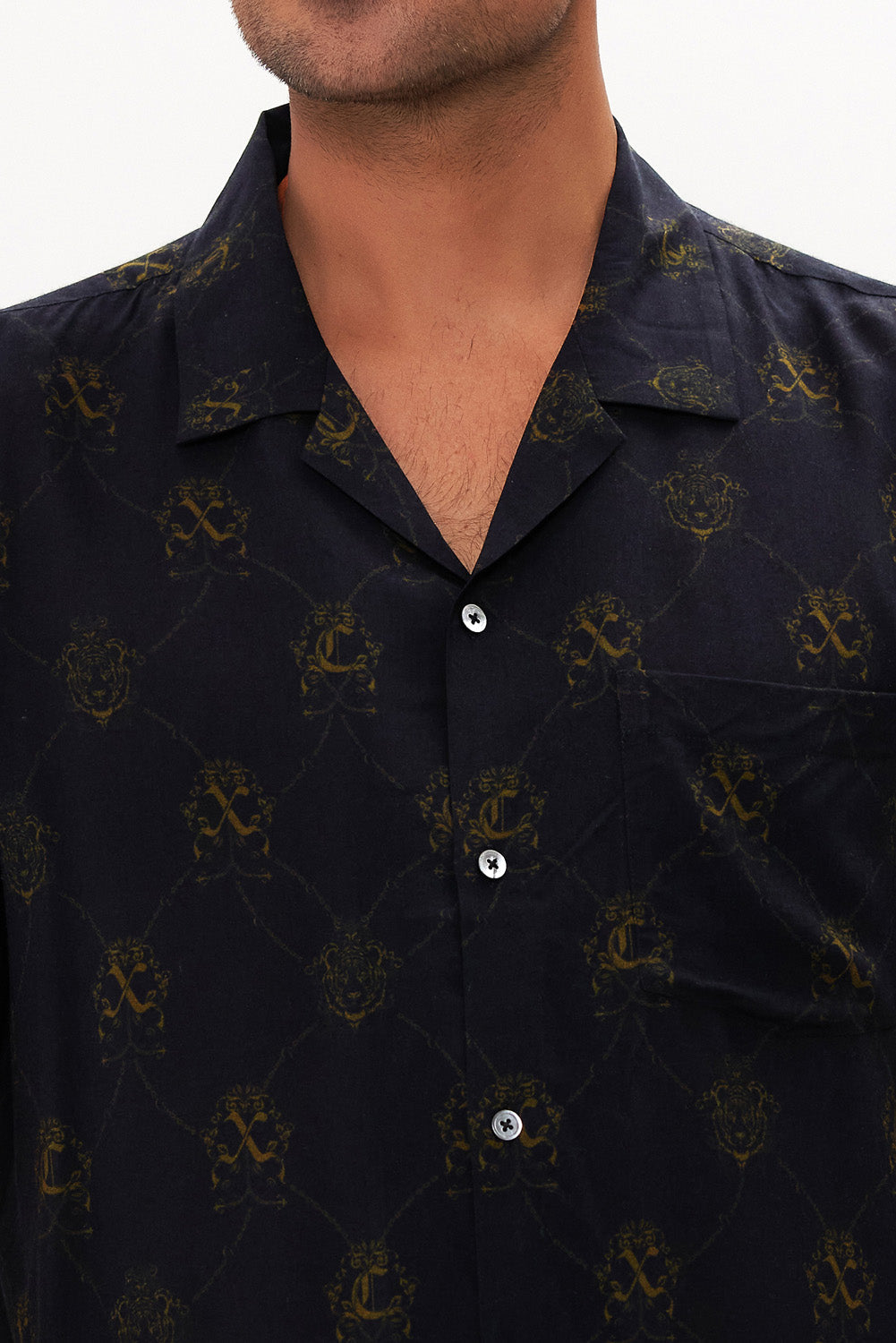 SHORT SLEEVE CAMP COLLARED SHIRT SHADOWS OF ARMADA