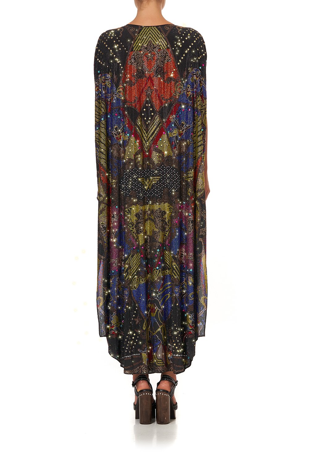 SHEER ROUND NECK KAFTAN WONDER WOMAN