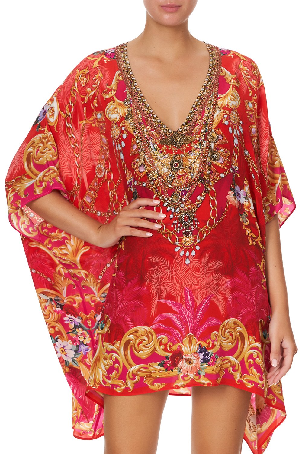RECTANGULAR V NECK KAFTAN PRIMA DONNA