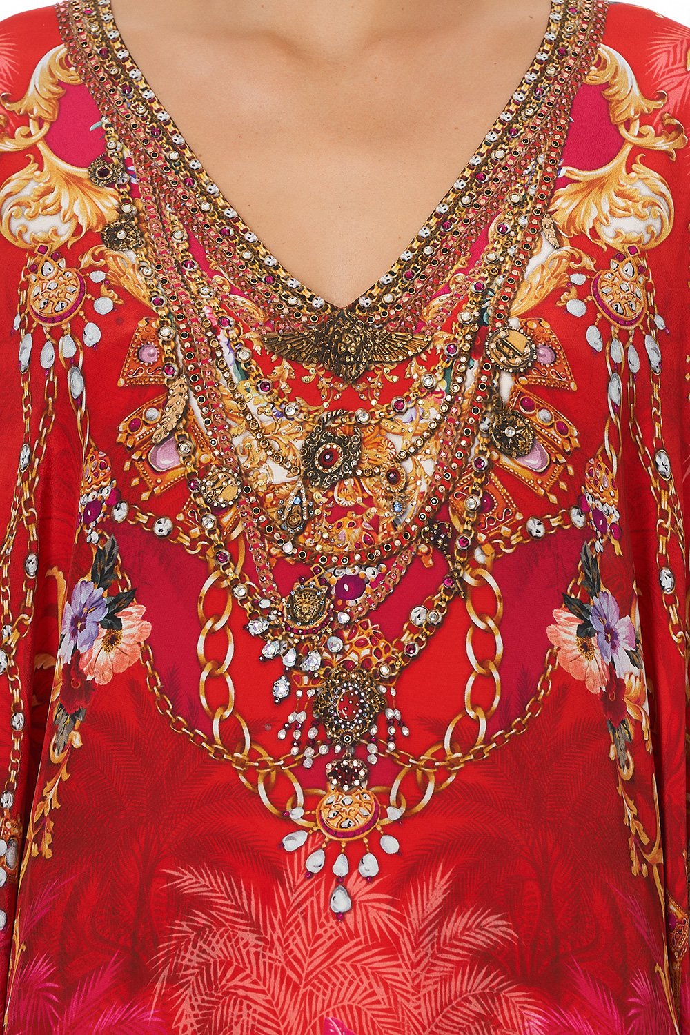 RECTANGULAR V NECK KAFTAN PRIMA DONNA