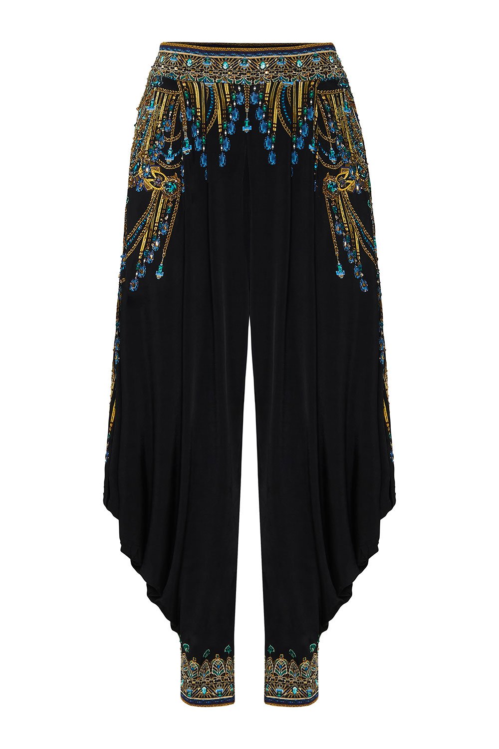 JERSEY DRAPE PANT WITH POCKET DRIPPING IN DECO