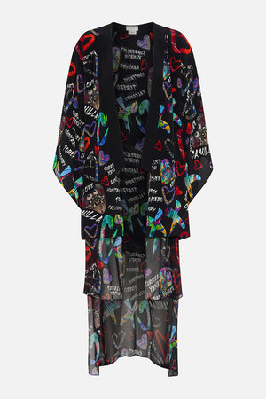 KIMONO WITH LONG UNDERLAYER TAGGED UP