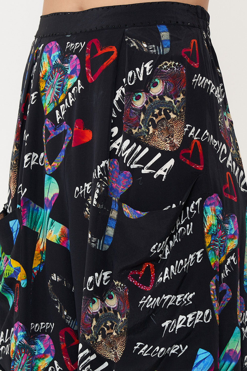 WIDE LEG TROUSER WITH FRONT POCKETS TAGGED UP