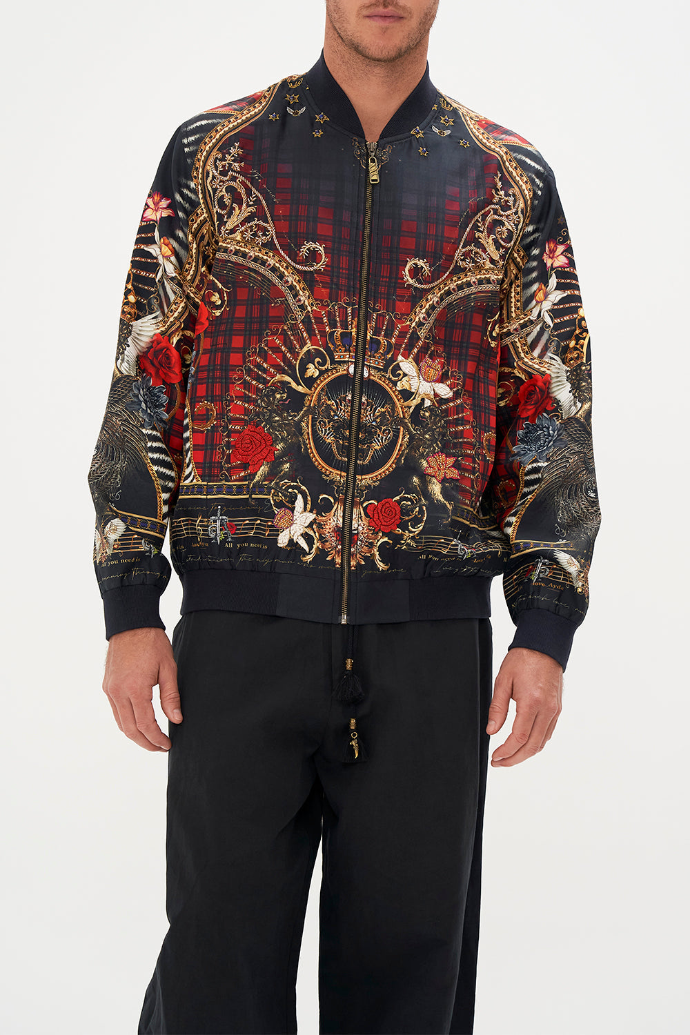 ZIP THROUGH BOMBER JACKET DO I ENTERTAIN YOU