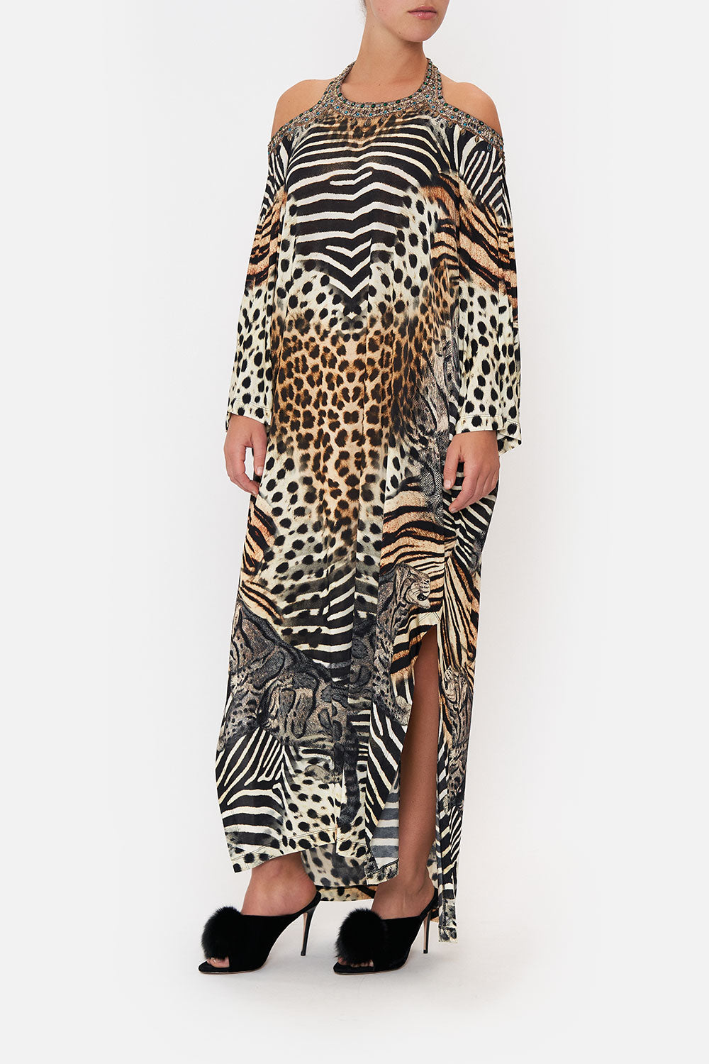 CUTAWAY SHOULDER KAFTAN FOR THE LOVE OF LEO