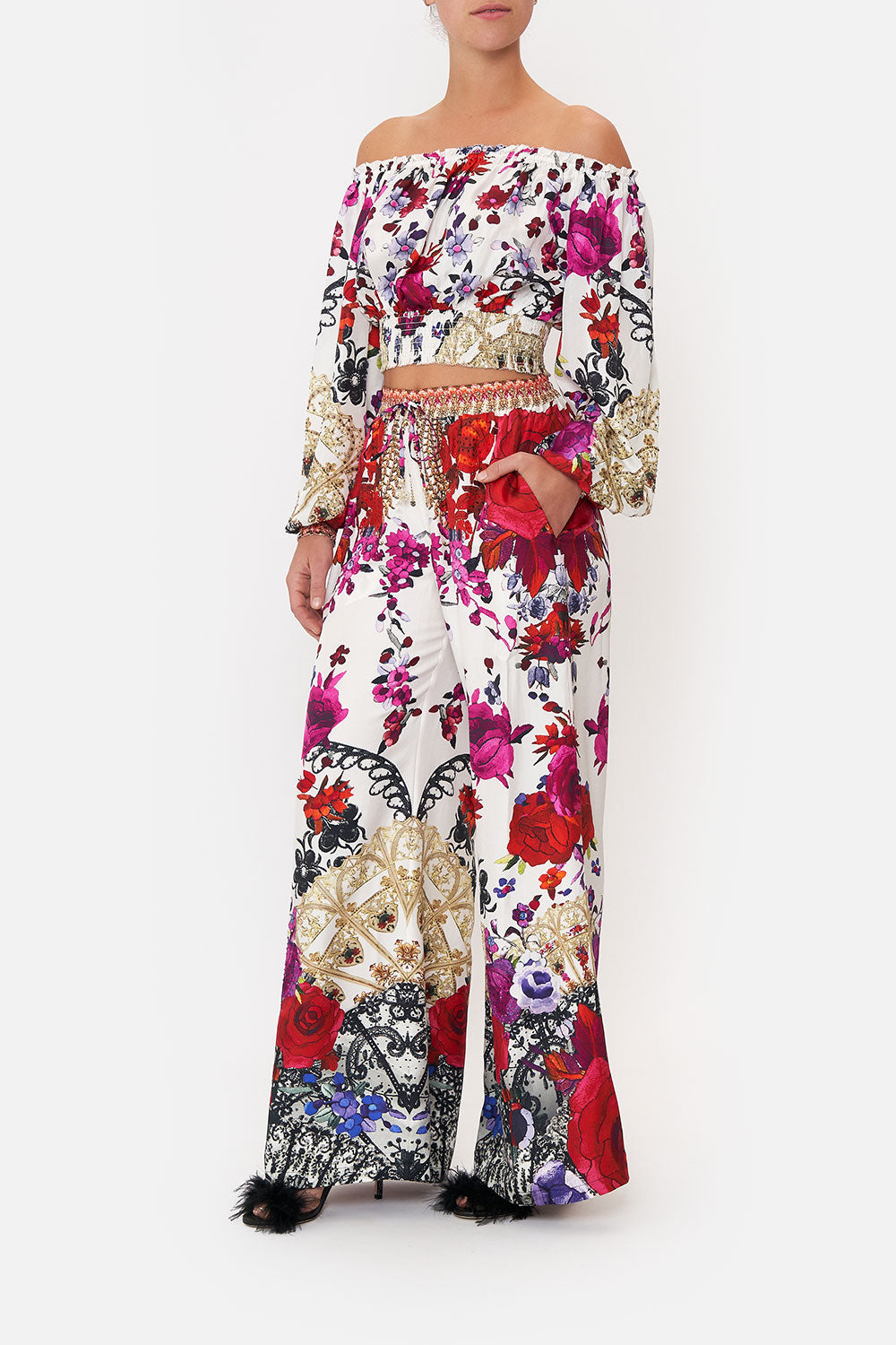 SHIRRED WAIST TOP REIGN OF ROSES