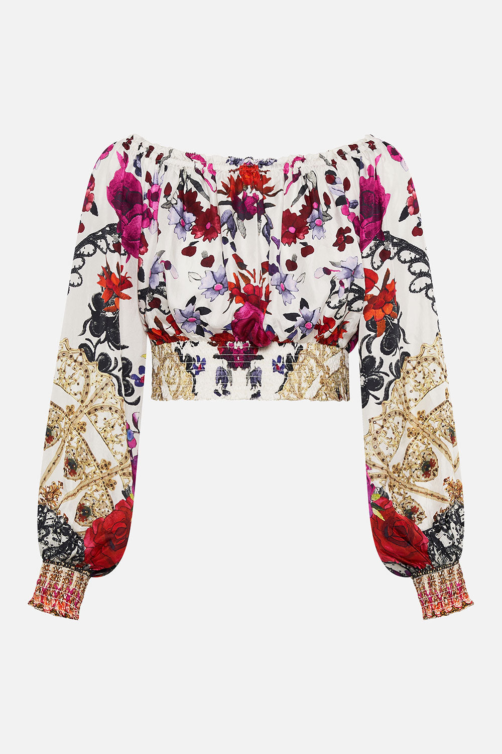 SHIRRED WAIST TOP REIGN OF ROSES