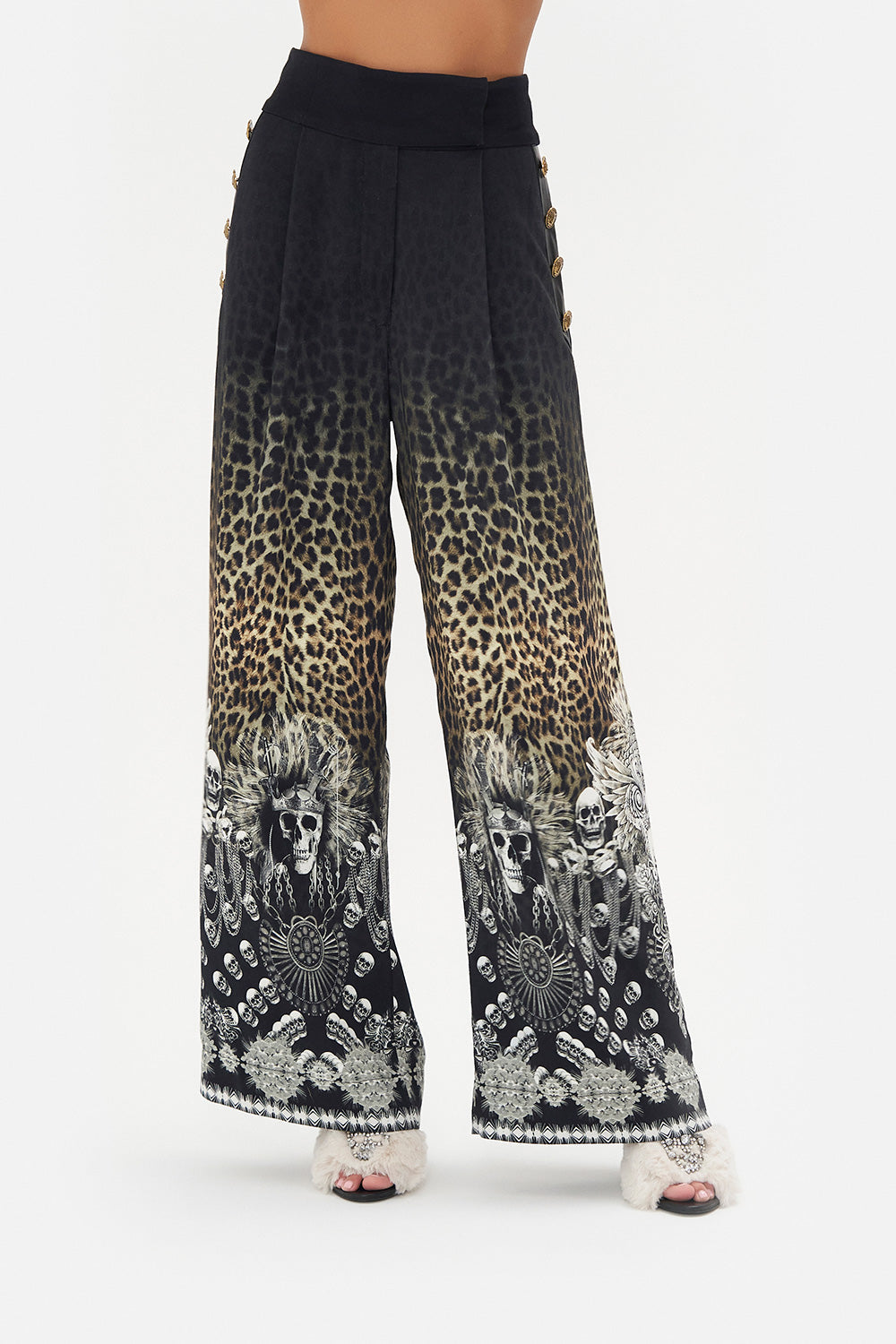 WIDE LEG PANT WITH BUTTONS ORDER OF DISORDER