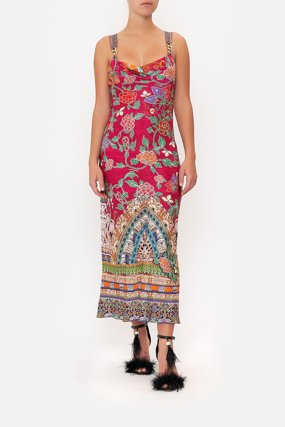 BIAS SLIP WITH WIDE STRAP TASTE OF TWILIGHT