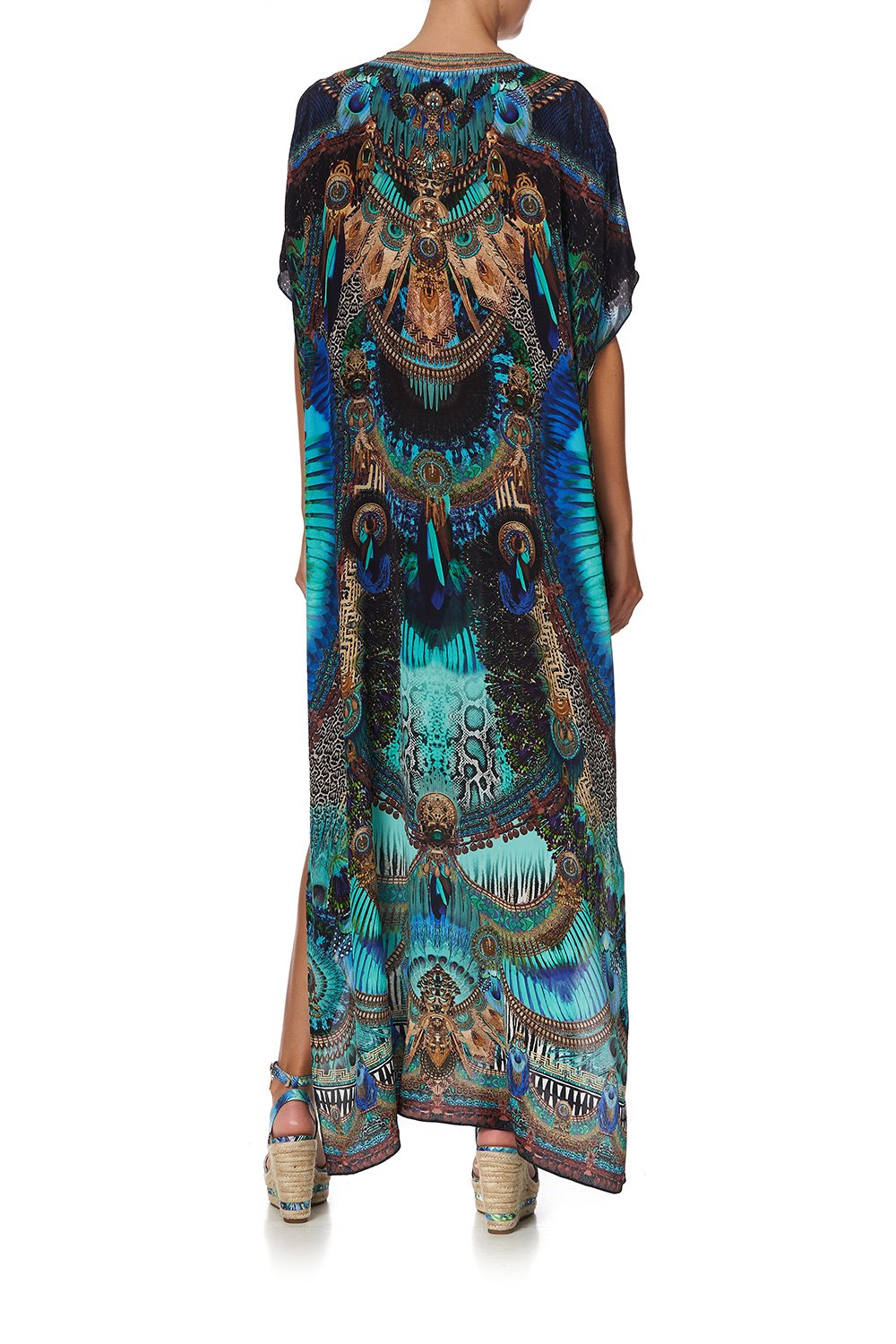 SLIM FIT KAFTAN WITH SPLIT TEMPLE TEMPTRESS