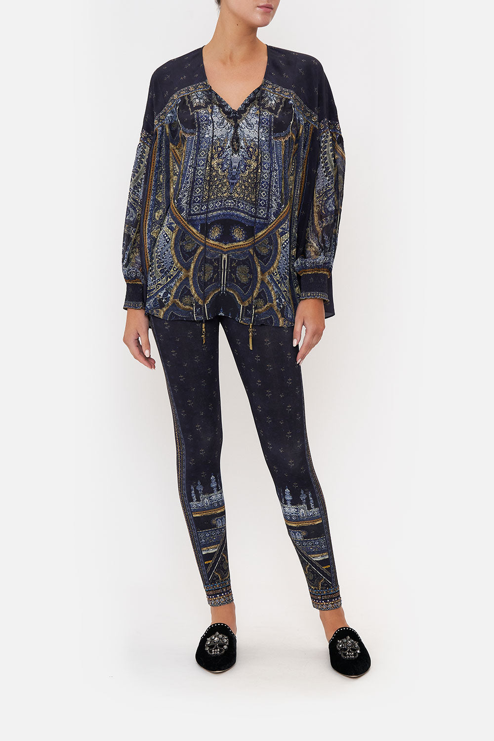 BLOUSON BLOUSE WITH NECK TIE FOREVER FAMILY