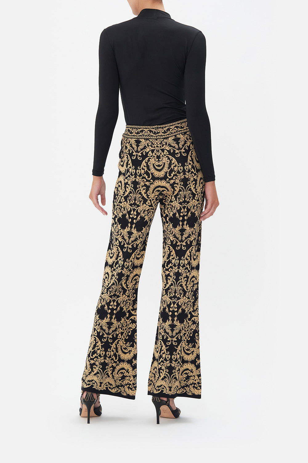 FLARED JACQUARD KNIT PANT DANCE WITH DUENDE