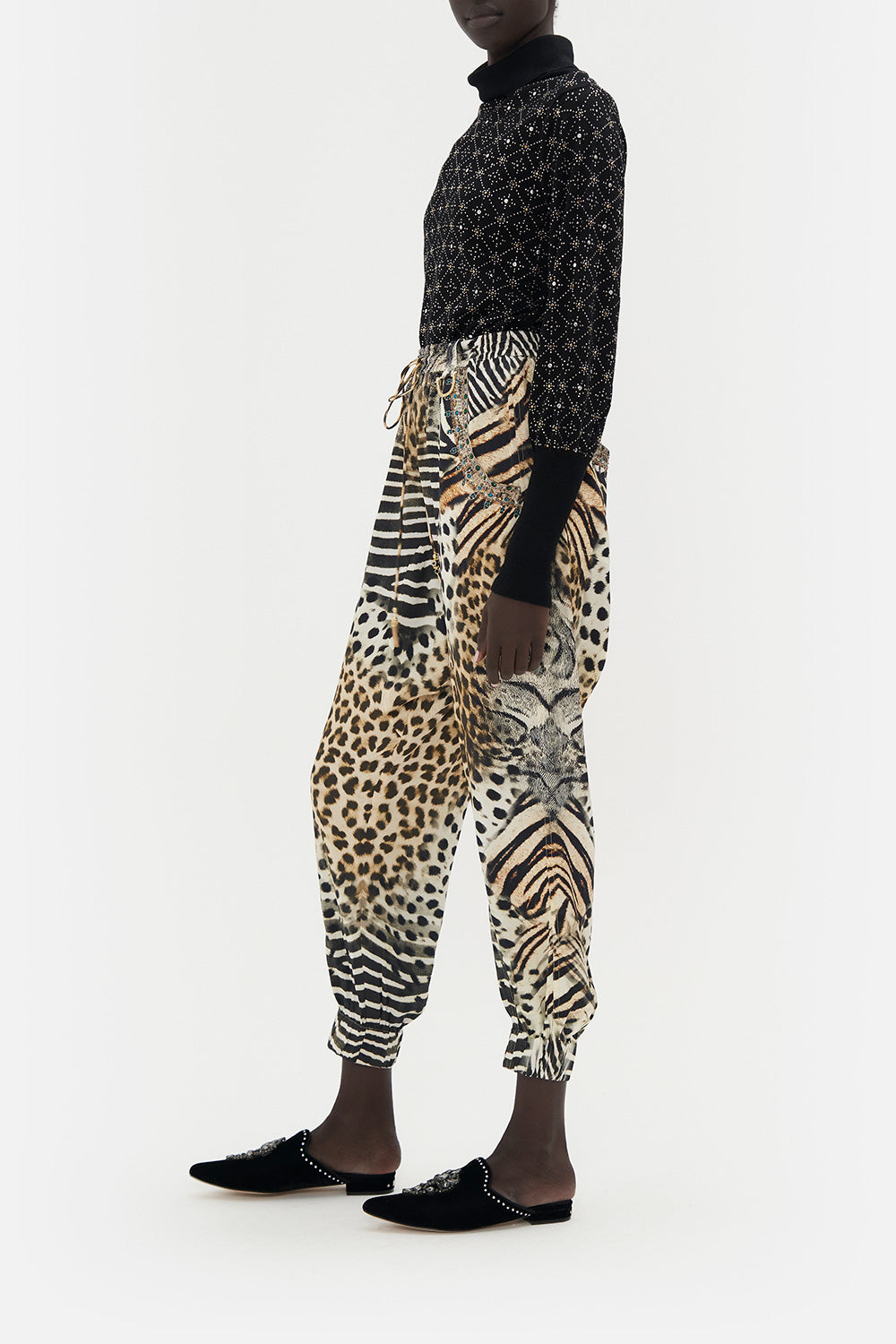 DROP CROTCH TRACK PANT FOR THE LOVE OF LEO