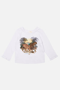 BABIES LONG SLEEVE TOP WITH FRILL FOR THE LOVE OF LEO
