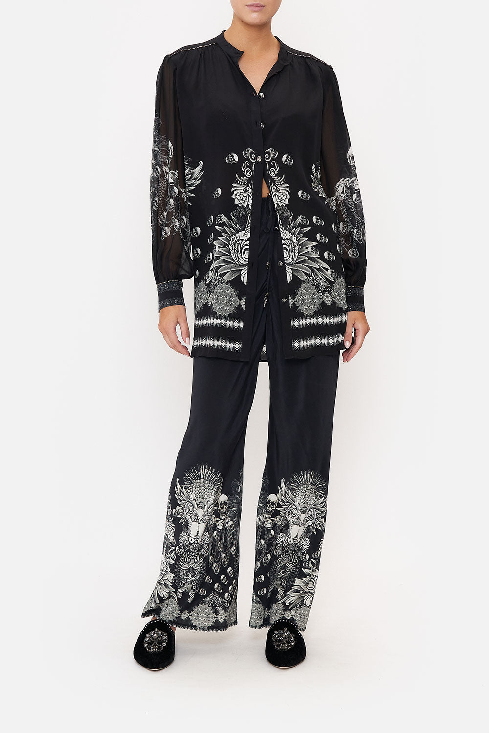 BLOUSON SLEEVE BLOUSE WITH YOKE ORDER OF DISORDER