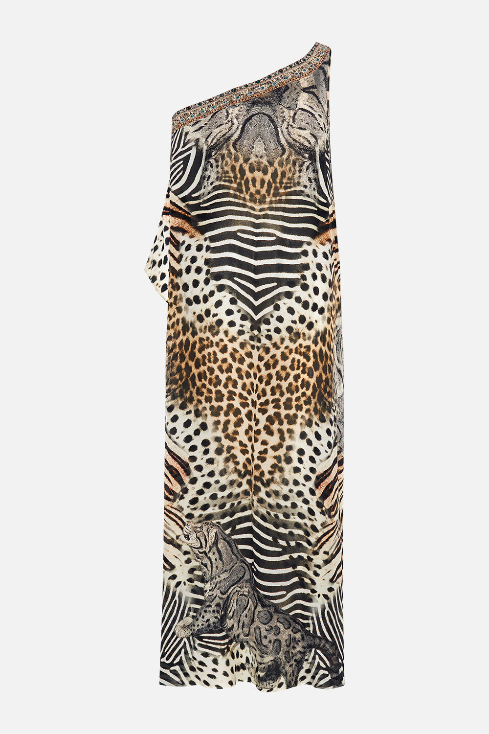 ONE SHOULDER KAFTAN WITH NECKBAND FOR THE LOVE OF LEO