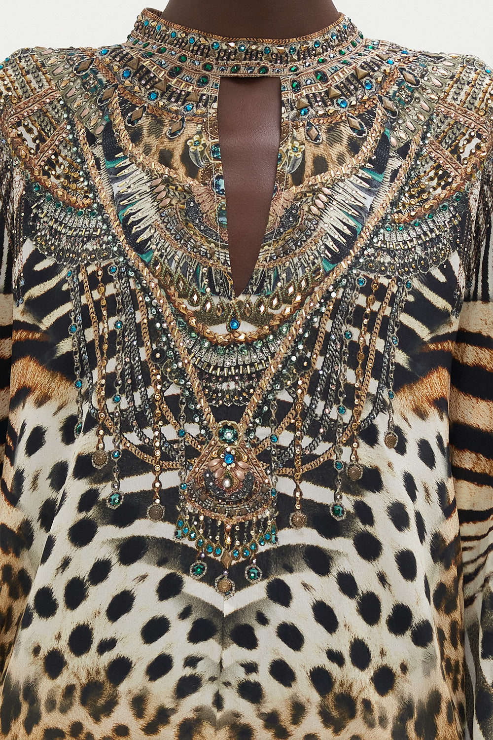 SHORT KAFTAN WITH HIGH NECK FOR THE LOVE OF LEO