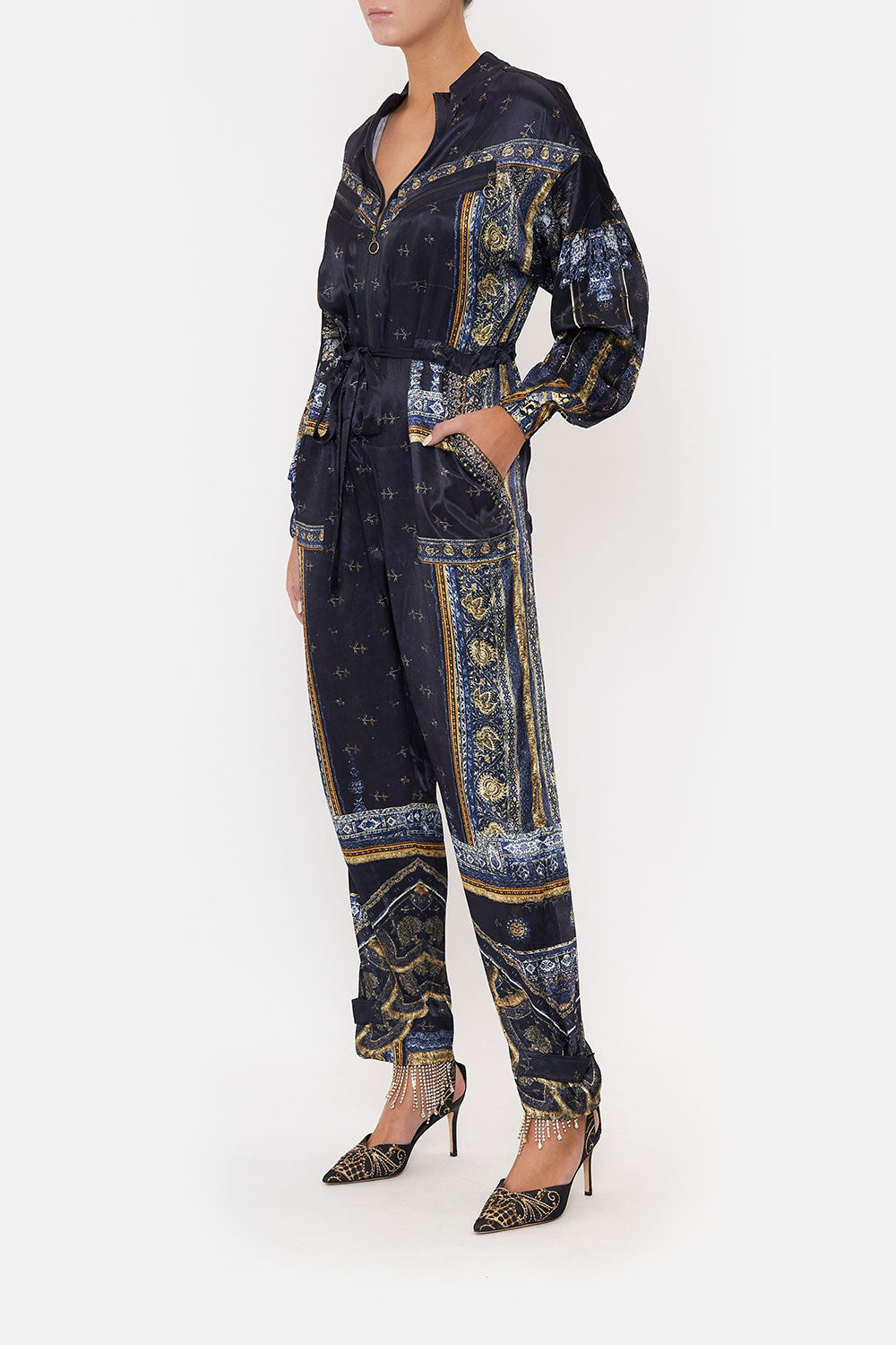 DRAWSTRING ZIP JUMPSUIT FOREVER FAMILY