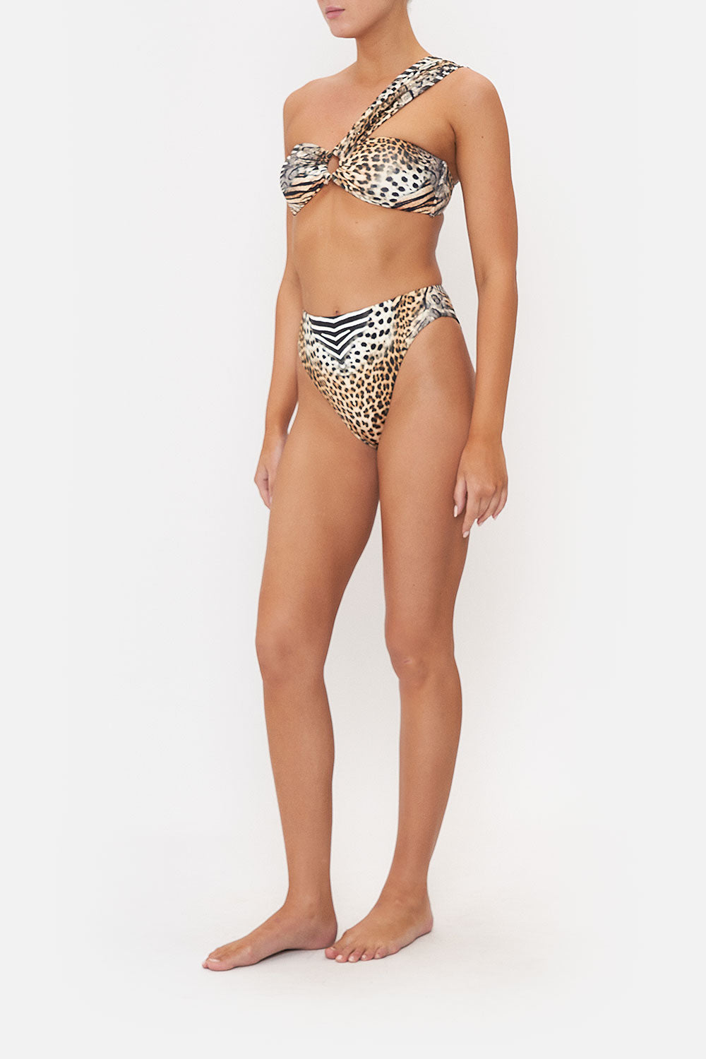 ONE SHOULDER BANDEAU WITH TRIM FOR THE LOVE OF LEO