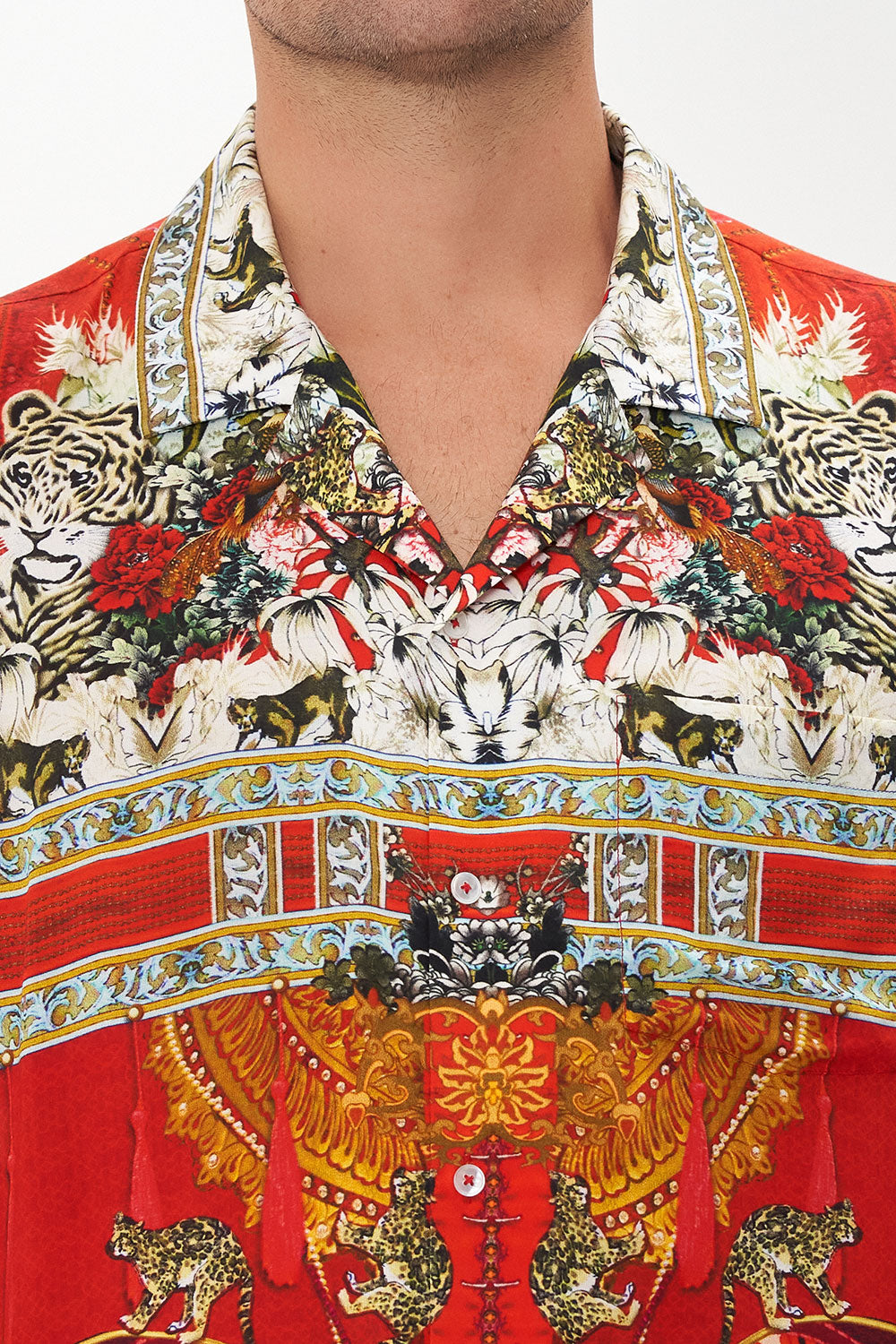 SHORT SLEEVE CAMP COLLARED SHIRT HANGZHOU HOLLYWOOD