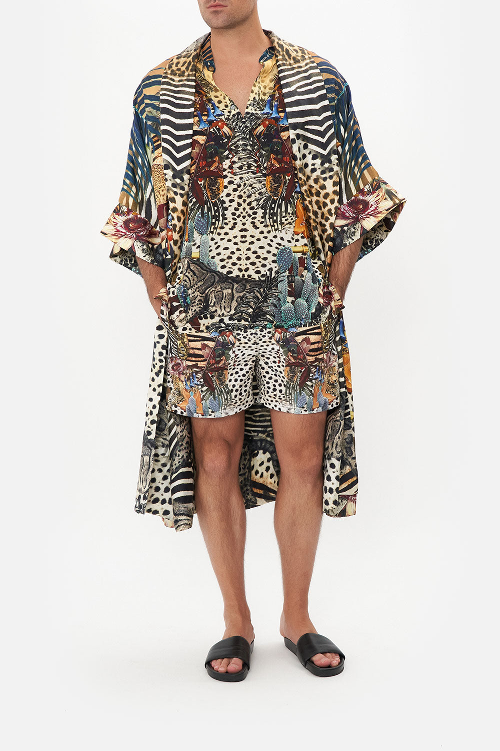 LONG LINE REVERSIBLE ROBE FOR THE LOVE OF LEO