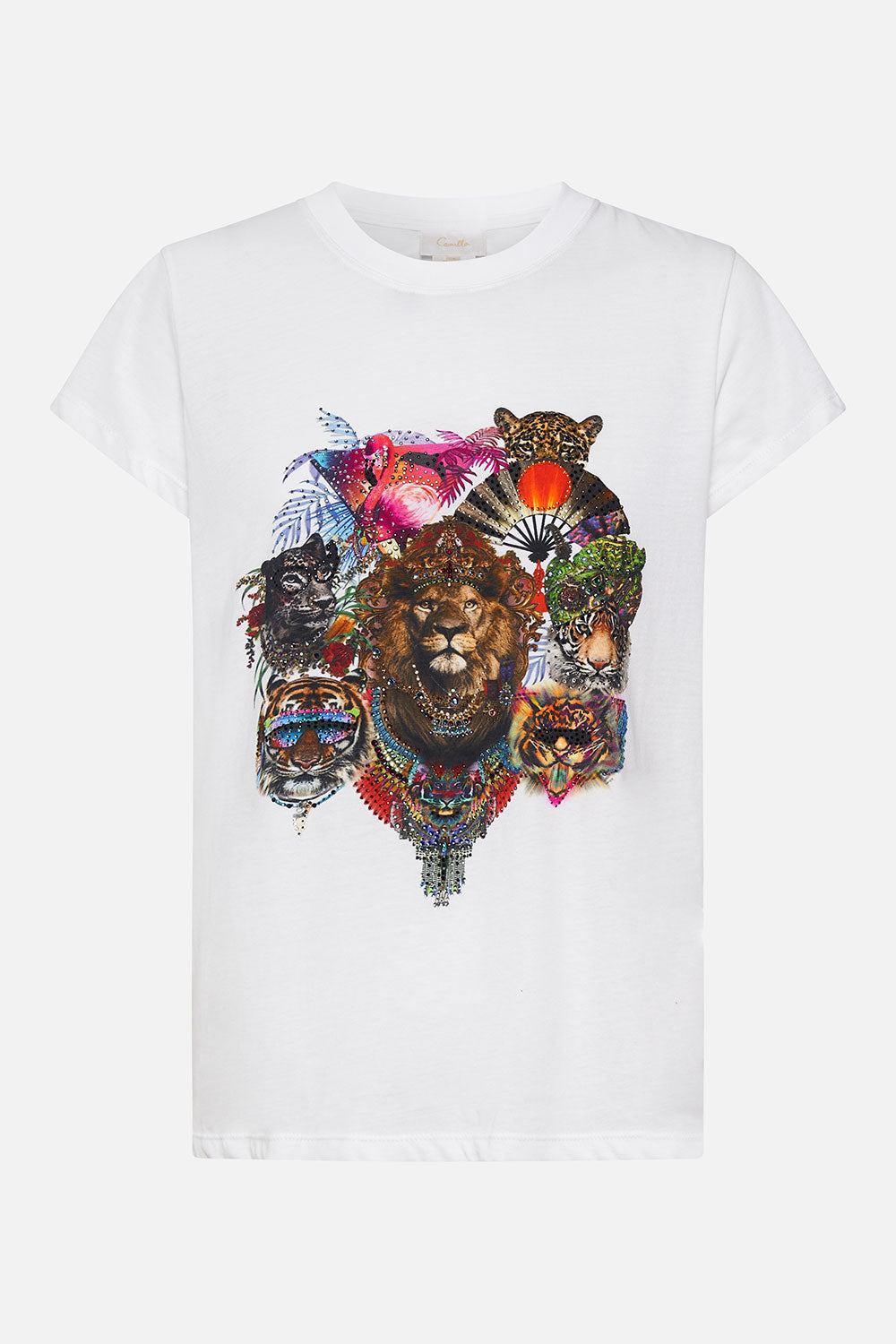 SLIM FIT ROUND NECK T-SHIRT SURREALIST XANADU