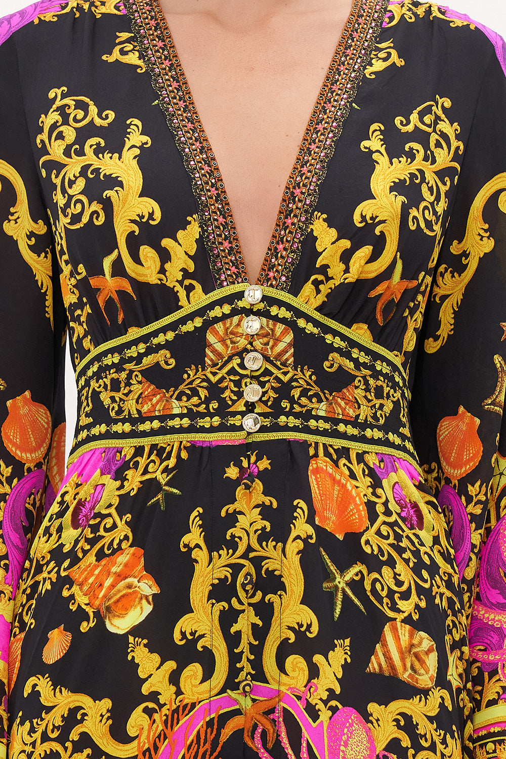 Kimono Sleeve Dress With Shirring DetailOctopia CAMILLA US CAMILLA