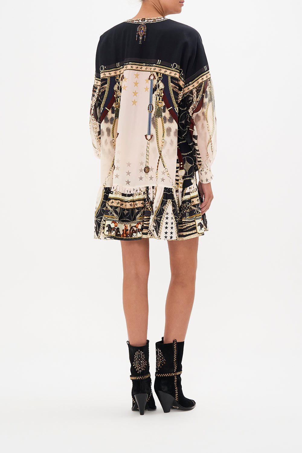 GATHERED YOKE DRESS I WANNA BE A COWGIRL BABY