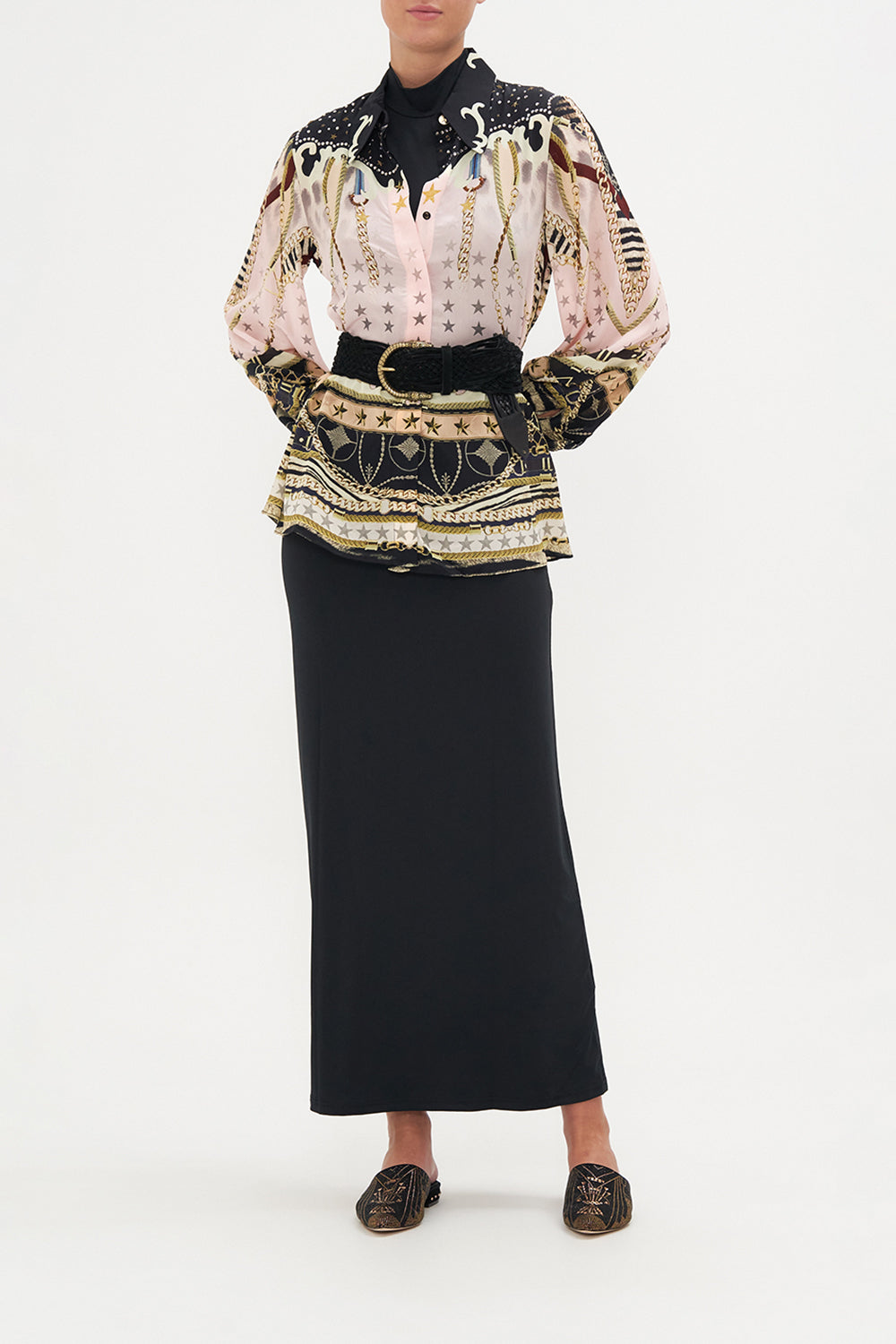 CURVED COLLAR BLOUSE I WANNA BE A COWGIRL BABY