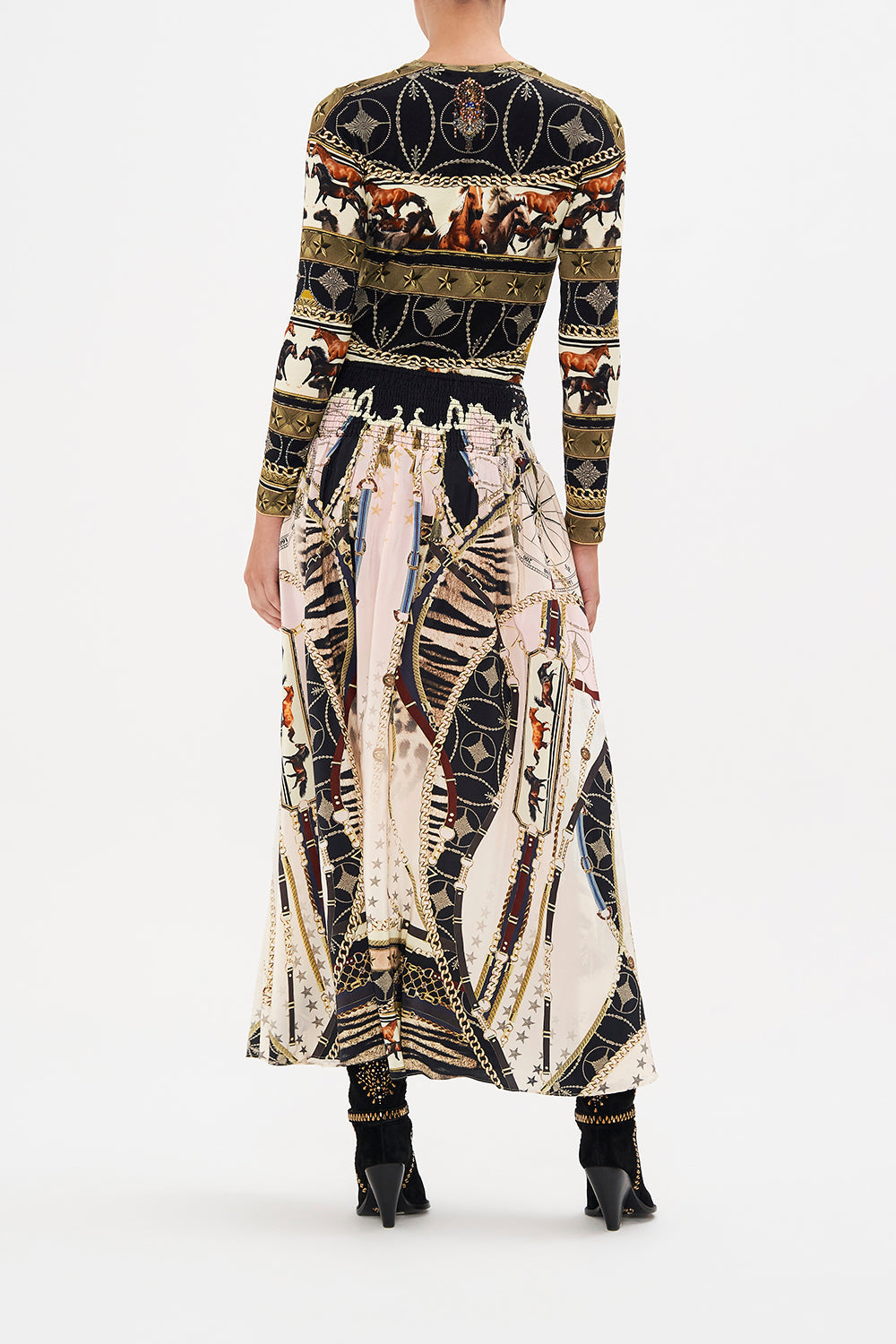 V YOKE FULL LENGTH SKIRT I WANNA BE A COWGIRL BABY