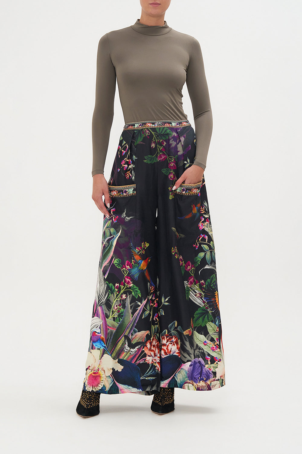 WIDE LEG TROUSER WITH FRONT POCKETS PARADISO PLACE