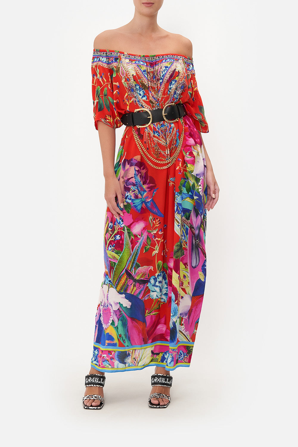OFF SHOULDER KAFTAN BIRDS OF A FEATHER